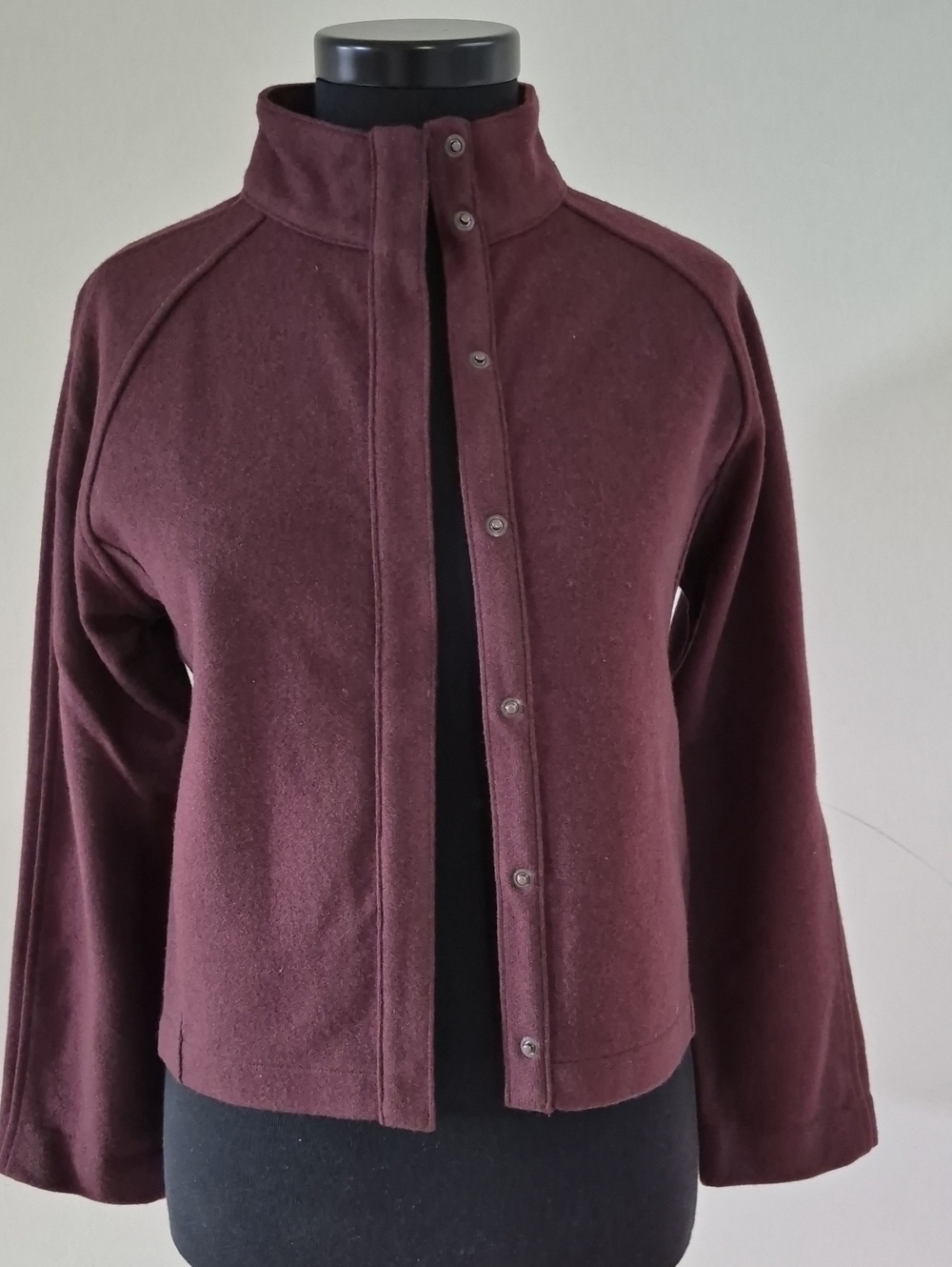 Banana Republic Women's Burgundy Snap-Front Blazer Jacket